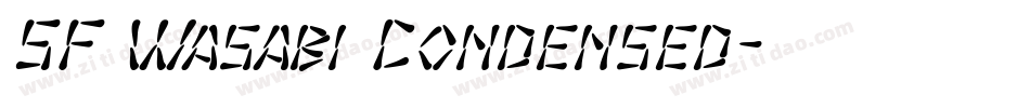 SF Wasabi Condensed字体转换